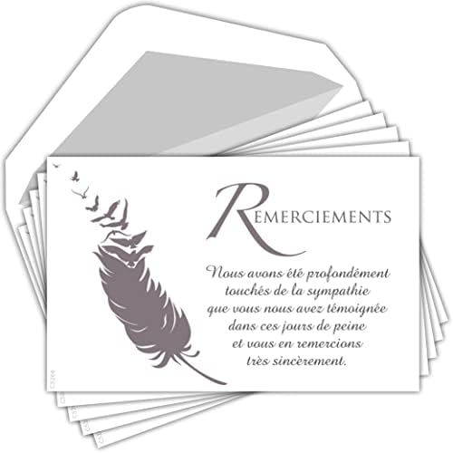 Cartes De Remerciement Condoléances - Lot De 25 Avec Enveloppes - Bougie - Fabriqué En France - Papier épais 350g