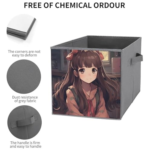Panier de rangement pliable Anime pour optimiser les étagères de chambre - 4