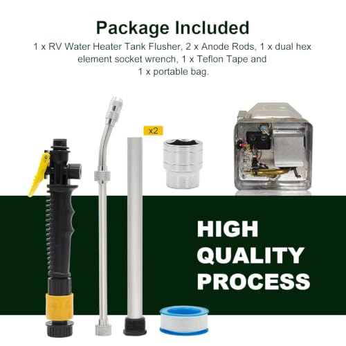 Image of RV Water Heater Anode Rod 5 Pack | 9.25 inchL x 3 /4 inch NPT Aluminum RV Hot Water Heater Anode Rod for Suburban, Mor-Flo, Extends RV Tank Life
