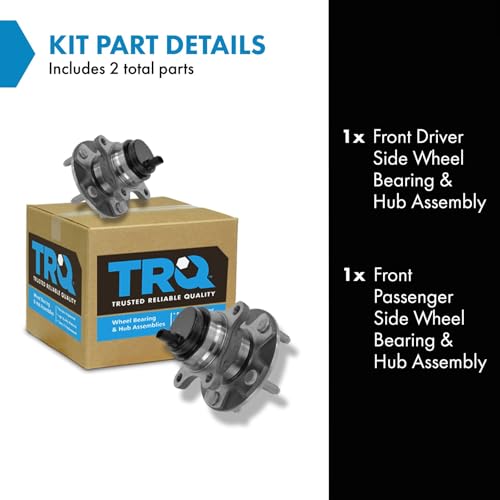 Image of TRQ Front Left and Right Wheel Bearing & Hub Assembly Set 2 Piece for 2006-2013 Lexus IS250 RWD 2014-2015 IS250 C 2007-2011 GS350 RWD 2006-2010 IS350 2014-2015 IS350 C 2006-2007 GS430