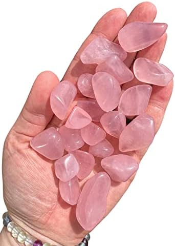 1 lb Rose Quartz Tumbled Polished Stones - Natural Healing Crysta...