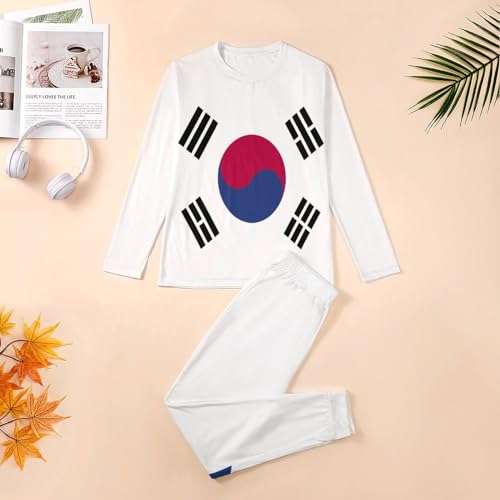 TAIZIYEAH Mens Pajamas Set Nicaragua Flag Nightwear Sleepwear Long Sleeve Top Bottom Warm Plus Size3