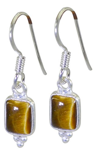 Boucle d'oreille oeil de tigre argent 925 pour illuminer votre quotidien