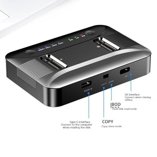 Estación de acoplamiento para discos duros M.2 NVMe SATA con adaptador SSD USB 3.2 7