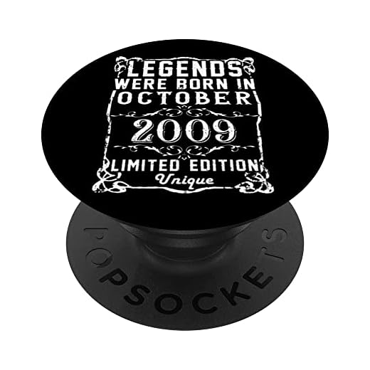 Cumpleaños Octubre 2009 Edición Limitada Regalo Used Vintage PopSockets PopGrip Intercambiable