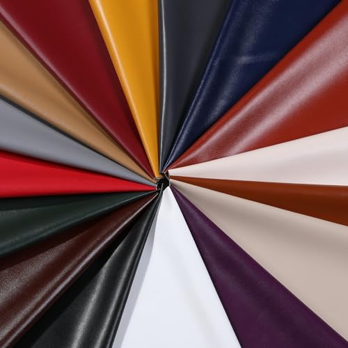 Faux Leather Fabric Smooth Vinyl Leatherette Light Upholstery Crafts Material 16 Colours Durable & Tough Luxurious Nappa Neotrims UK. Dark Brown 1/2 Meter