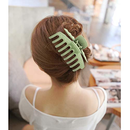 image for SWSTINLING 6 Colors Large Hair Claw Clips 4.4 Inch Matte Nonslip Big C