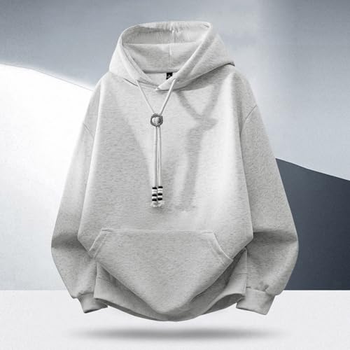 Men's Casual Hooded Sweatshirt Long Sleeve Pullover Lightweight Breathable Soft Blend Comfortable Everyday Wear2