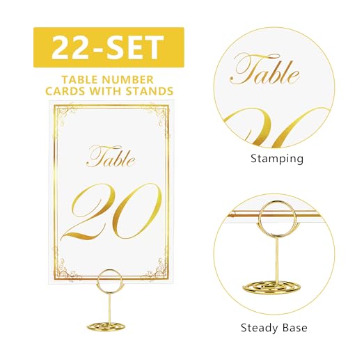 Numéros de table de mariage 1 à 20 avec supports pour réussir votre plan de table - 2