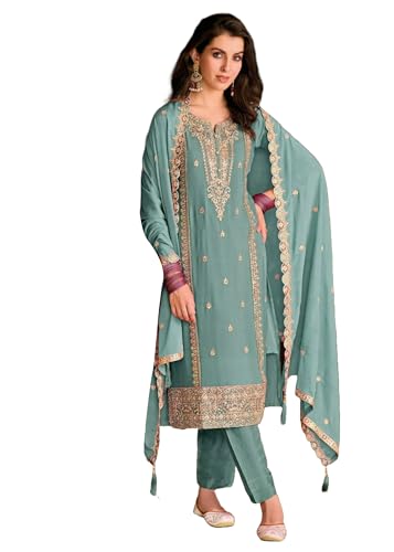 Costume traditionnel indien brodé pour trouver la tenue de festival femme musulmane idéale 4929