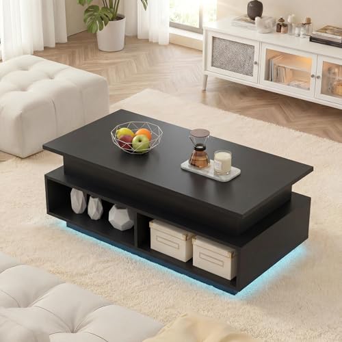 YESHOMY 40" Lift Top Coffee Table with Hidden Storage &