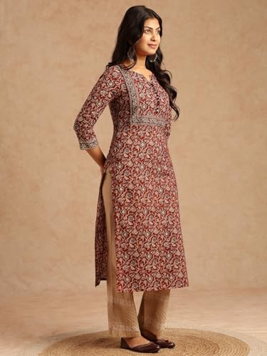 Image of Vbuyz Women's Floral Printed Straight Cotton Special wear Kurtas for Women | Cotton Kurtas for Women | A-Line Kurtas Kurtis | Designer Kurta | Kurtas for Women | Printed Kurtas