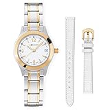 ZIFFERBLATT: Das Zifferblatt zeichnet sich durch seine Eleganz und sehr gut lesbaren Ziffern auf weissem Zifferblatt aus. Die Datumsanzeige sowie die edlen Zeiger und goldfarbenen Elemente machen diese Uhr zu einem echten Schmuckstück