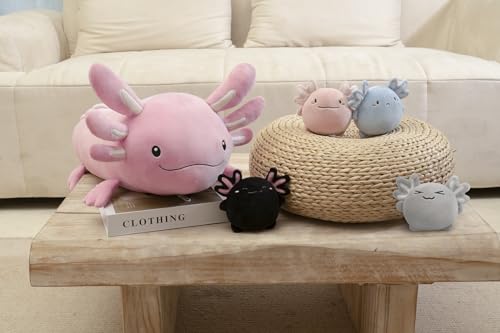 Image of Niuniu Daddy Axolotl Stuffed Animals with Babies Inside, Mommy Toy for Kids