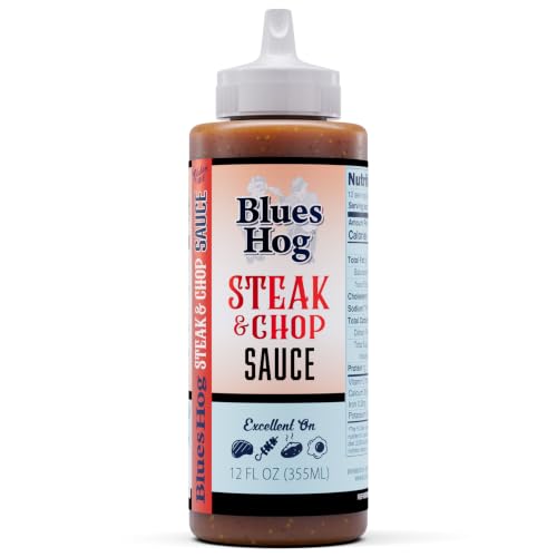 Blues Hog Gluten Free Steak & Chop Sauce, Savory Garlic & Pepper, 12oz