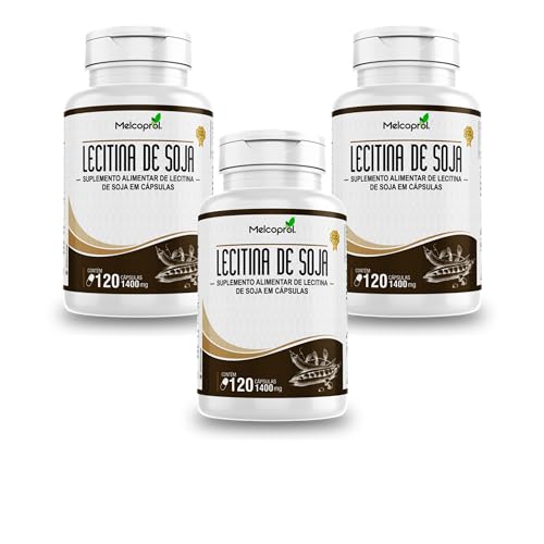 3x Lecitina de soja 120 acps 1400mg Melcoprol