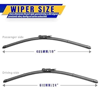 2 wipers Replacement for BMW 3-Series 4-Door E90 E91 F30 F31 F34 F80 M3 09/2009-2018 Audi A3 2005-2013, Windshield Wiper Blades Original Equipment Replacement - 24"/19" (Set of 2) Pinch Tab