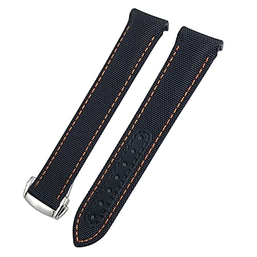 Bracelet montre tissu nylon et cuir SCRUBY pour Omega Planet Ocean et Aqua Terra