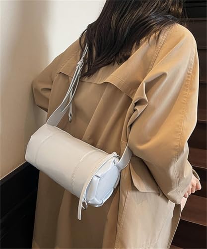 Trendy Vegan Leather Shoulder Bag for Women Small Y2k PU Tote Crossbody Purse Handbag Commuter Satchel 20252