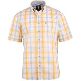 Das moderne Halbarmhemd aus der aktuellen Kollektion zeigt sich im modischen Karolook.