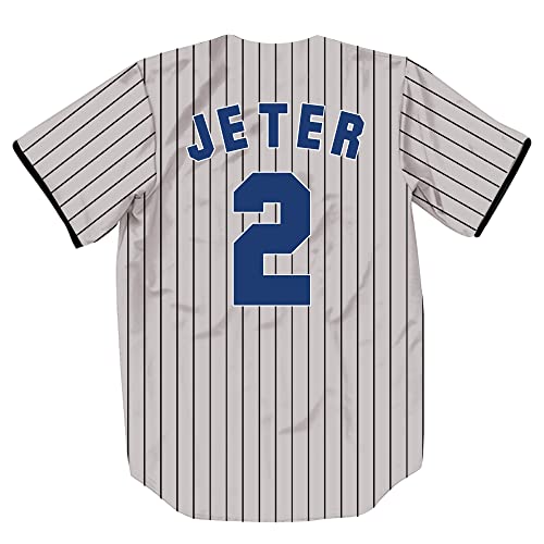 TIFIYA New York 99 Listras Impresso Baseball Jersey NY Baseball Team Camisas para Homens/Mulheres/Jo