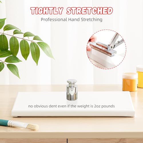 image for Simetufy 4 Pack Stretched Canvas for Painting 4 Sizes 3X5, 5x7, 8x10, 