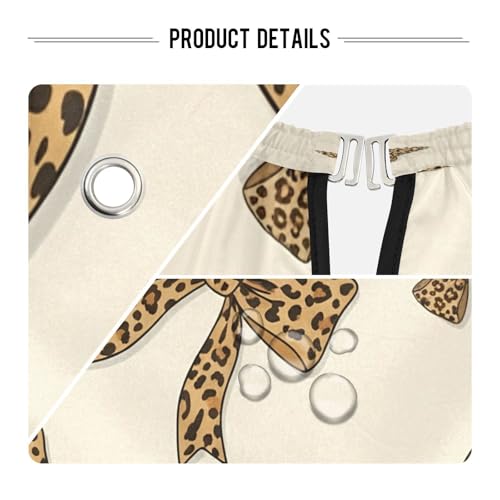 Capa para corte de cabello profesional impermeable para barbería con diseño de lazo estampado de leopardo y cierre ajustable de broche miniatura 4
