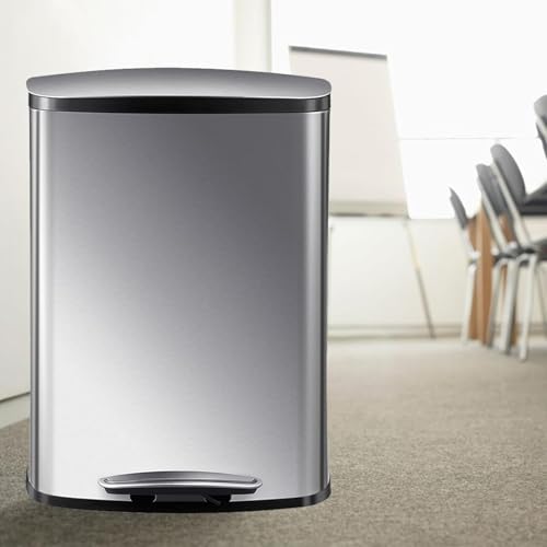 Caneca de basura rectangular acero inoxidable 30L miniatura 5