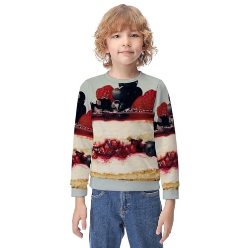 Piece of Cheesecake CakeChildren's Casual Pullover Sweatshirt Loose Fit7-9Y