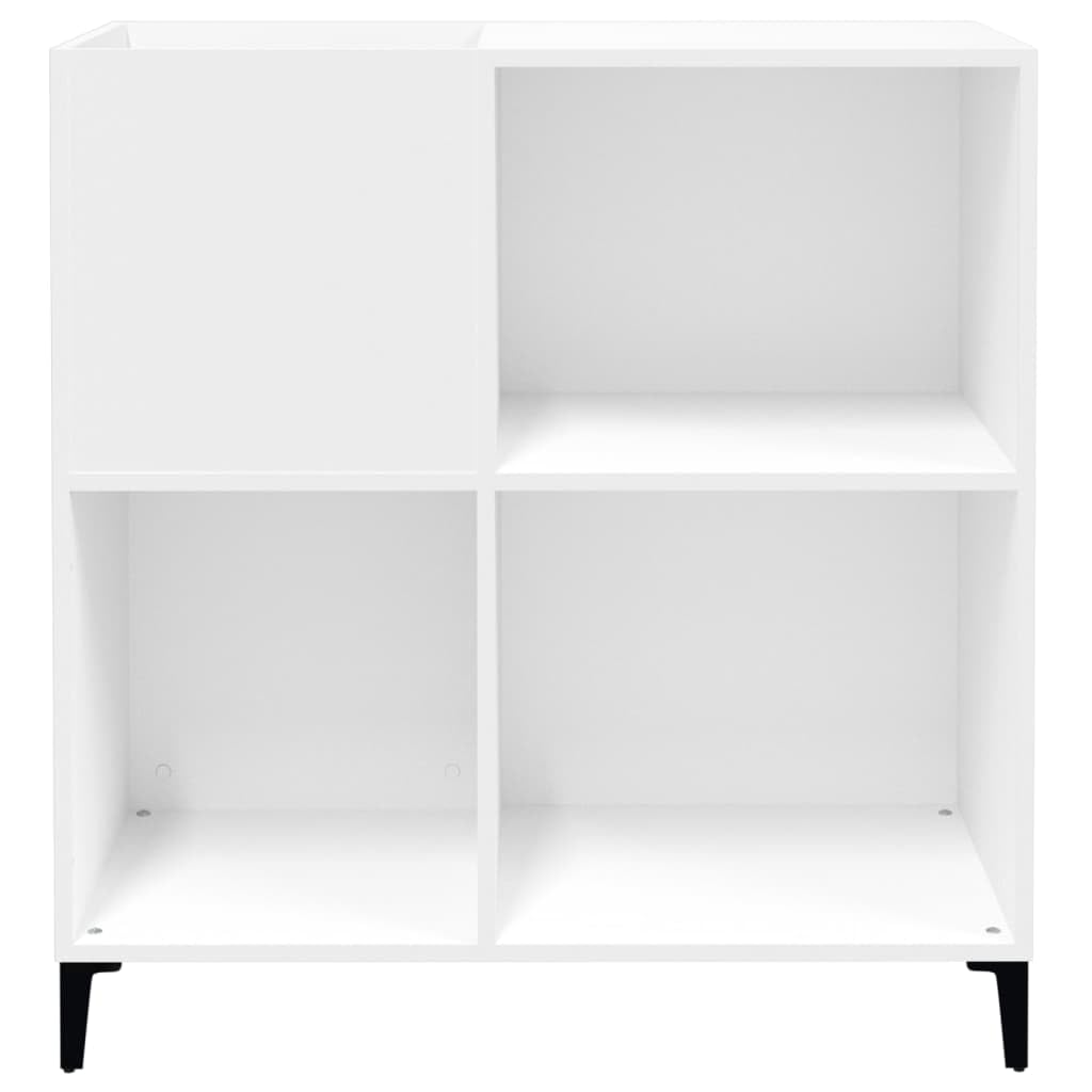 LAPOOH Mueble para Discos Madera contrachapada Blanco 84,5x38x89 cm, Estanteria CD, Mueble Tocadiscos, Mueble para Discos, Mueble para Vinilos, Mueble para Tocadiscos - 831997