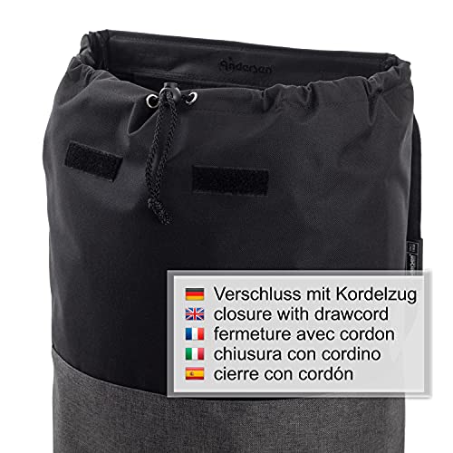 Andersen Shopper Scala Stahl mit Rad Ø 15 cm und 36 Liter Tasche Ebba schwarz – Bild 4