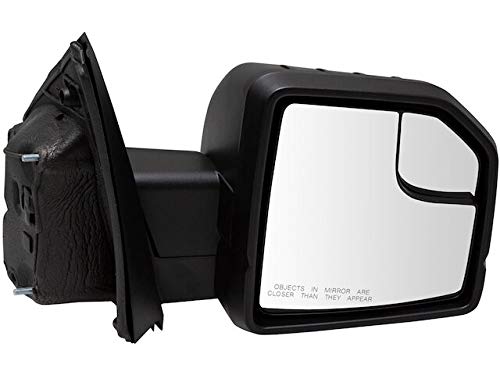 Right Passenger Side Power Mirror - Textured Black - with Turn Signal, Heated Glass, and Temperature Sensor - Compatible with 2018 - 2020 Ford F-150 (Vehicles From 2/25/2018 Production Only)