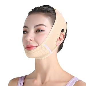 Double Chin Eliminator Chin Strap for Double Chin for Women Breathable and Comfortable V Line Lifting Mask for Women Double Chin Face Lift Prevent Sagging Get Rid of Double Chin (Yellow)