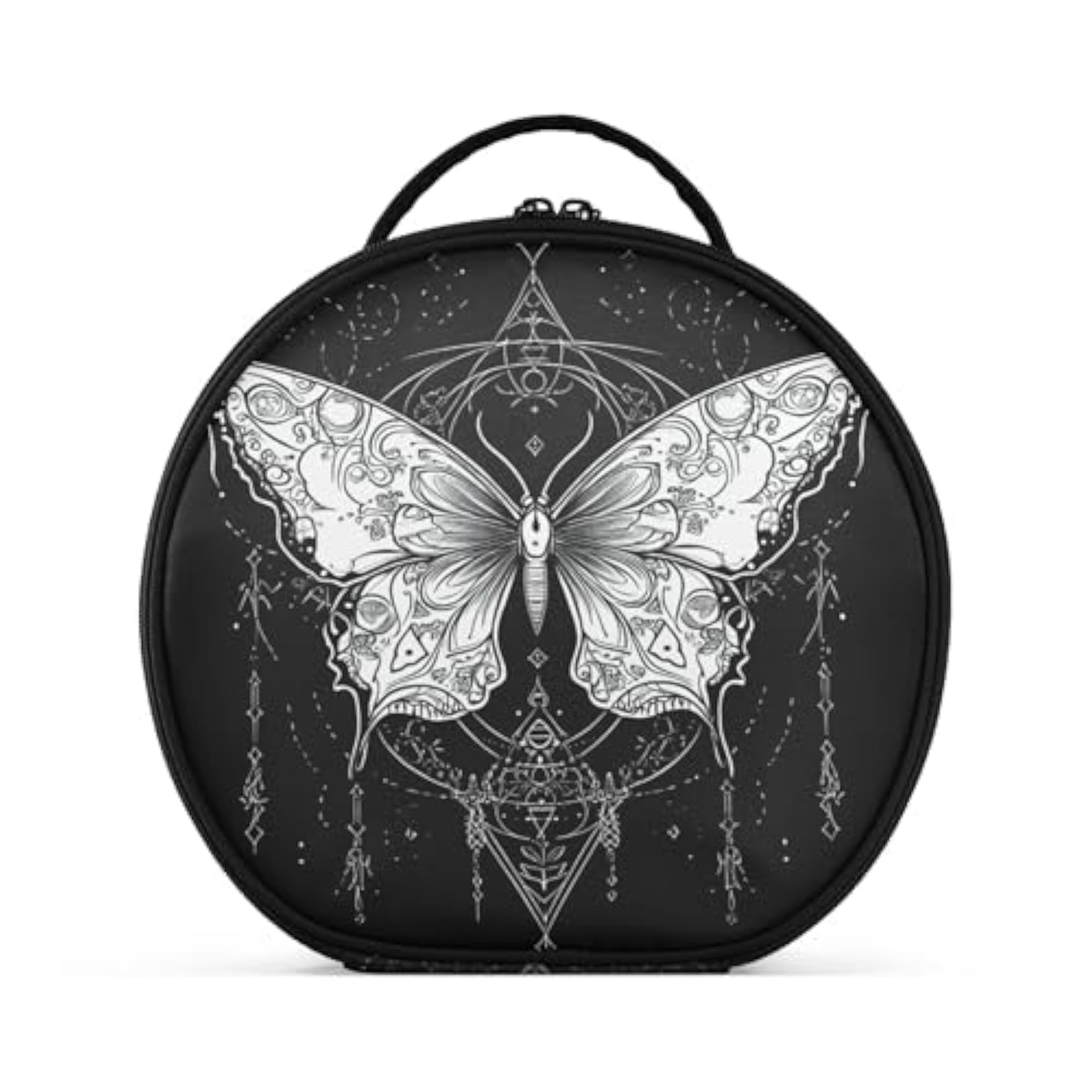 Portable Makeup Case with Adjustable Dividers, Butterfly