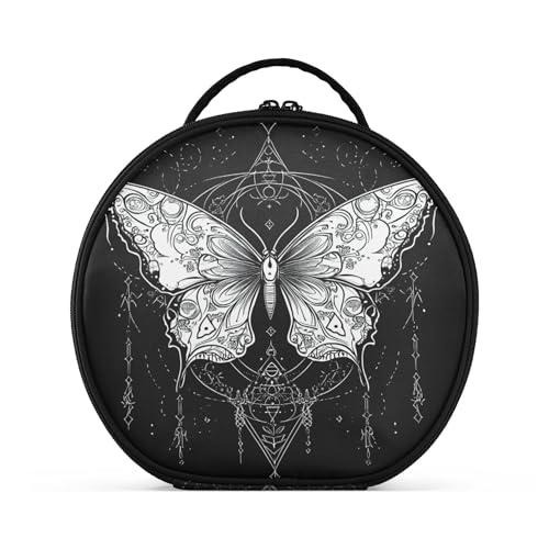 Takiito Butterfly Travel Makeup Case Portable Makeup Box Artist Cosmetic Case Organizer With Adjustable Dividers