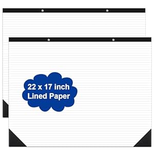 Yaridar Großer Linierter Papierblock 2er-Pack