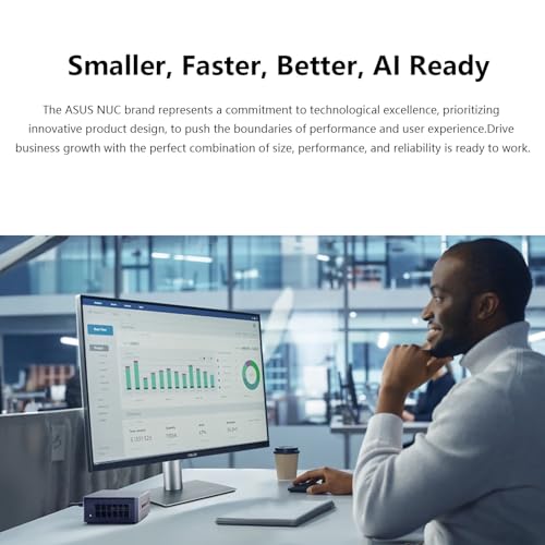 Image of ASUS NUC 13 Pro Mini Desktop, Intel 12-Core i7-1360P, 16GB RAM, 512GB SSD, Wi-Fi 6E, Support 4-Display 4K, Thunderbolt 4, HDMI, Bluetooth, Windows 11 Pro, Black, PC for Home /Business /Gaming
