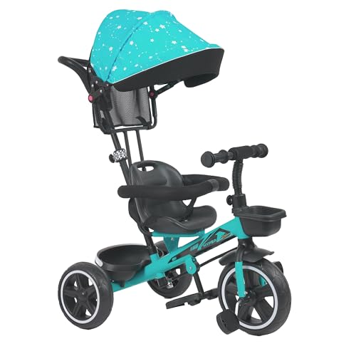 Image of Luusa TFT Hyper 500 PRO Canopy /Plug N Play Trike /Baby Tricycle with Parental Control for 12 Months to 48 Months Boys /Girls /Carrying Capacity Upto 30kgs Proudly Made in India
