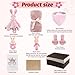 ZXShow Baby Geschenkset Mädche Neugeborenen Geschenkset Baby Geschenkbox zur Geburt mit Decke 70x100 cm Schmusetuch Rassel Lätzchen rutschfeste Socken Korb Baby Geschenk Mädchen Geburt