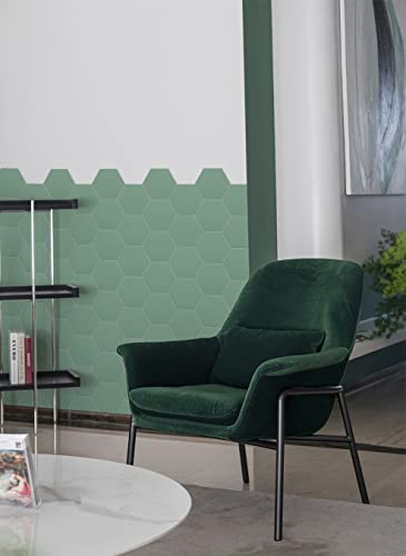 Avant Decor | Stone Composite Hexagon Solid Color | Peel And Stick Kitchen Backsplash Tiles | Stick On Wall Tiles | Easy Diy Installation | 6” X 6.9” | Single Tile #TOP3