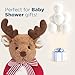 Bearington Baby Lil’ Reindeer Christmas, 5.5 Inch Christmas Reindeer Plush Stuffed Animal, Soft Baby Rattles and Plush Rings, for Ages 0-14