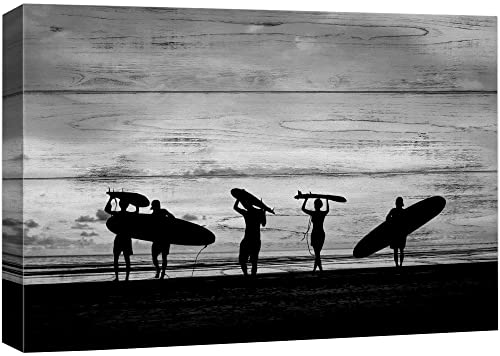 wall26 - Water Entertainment Canvas Wall Art - Silhouette of