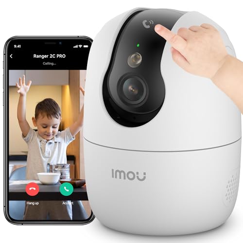 Imou 3K Camera for Home 5MP Indoor Cameras with One Touch Call Button Indoor Security Camera WIFI6 2.4GHz& 5GHz Dual-band Baby Monitor UHD CCTV Camera for Home Smart with Alexa(Ranger 2C Pro3K)