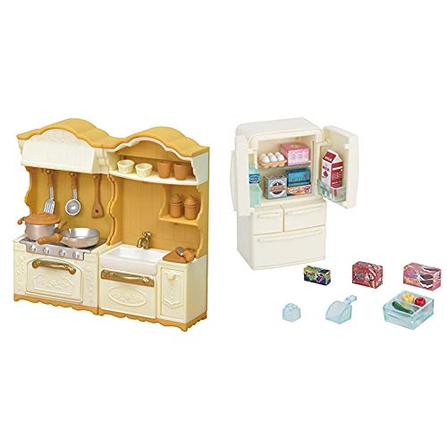 シルバニアファミリー 家具 キッチンコンロ・シンクセット カ-420 & シルバニアファミリー 家具 冷蔵庫セット(5ドア) カ-422【セット買い】のサムネイル