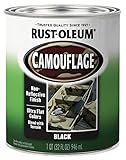 Rust-Oleum 379558 Specialty Camouflage Paint, Quart, Flat Black 32 Fl Oz (Pack of 1)