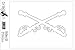 INDIGOS UG Car Sticker - Bumper - Decal - JDM - Die Cut - US Army Cavalry Crossed Sabers Fenster Sticker - White - 149mm x78mm