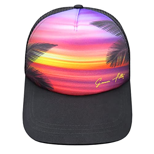 Image of Grace Folly Foam Trucker Hat Snapback Mesh Baseball Cap for Men or Women