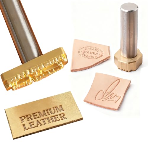 Tampon en laiton personnalisé pour artisanat en cuir, outil de gaufrage, cadeau pour artisan du cuir (doré)