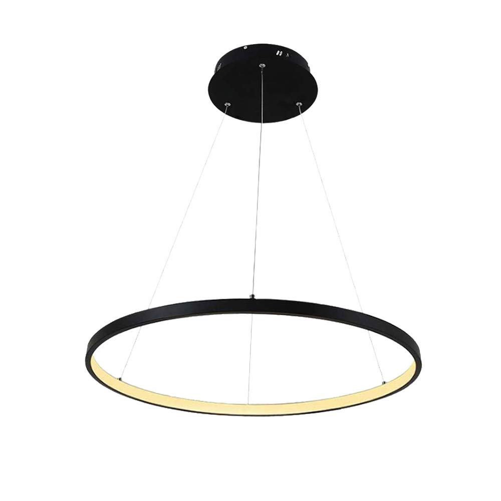 KXEcoLife LED Pendant Light Fixture Modern Round Ceiling Lighting Indoor Chandelier Contemporary Lamp (White Light, 3 Ring White 40cm 60cm 80cm) Comfortable Anniversary