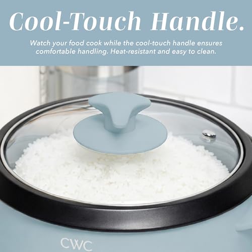 Image of COOK WITH COLOR 6 Cup Rice Cooker 300W - Effortless Cooking and Perfectly, Cooks 3 Cups of Raw Rice for 6 Cups of Cooked Rice, Blue